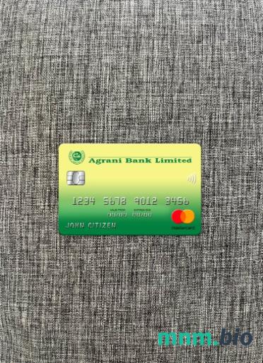 Bangladesh Agrani bank wygląd zdjęcia mastercard skan PSD + zdjęcie